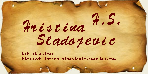 Hristina Sladojević vizit kartica